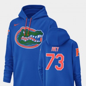 Nike Football Performance Champ Drive For Men's #73 Martez Ivey Florida Hoodie Royal