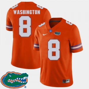 #8 For Men Nick Washington Florida Gators Jersey 2018 SEC College Football Orange