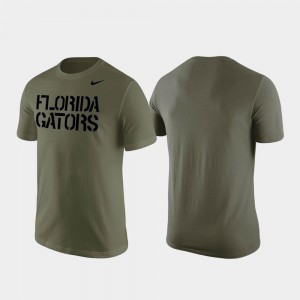 Stencil Wordmark Mens Florida Gators T-Shirt Olive