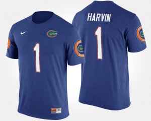For Men Blue Name and Number #1 Percy Harvin University of Florida T-Shirt