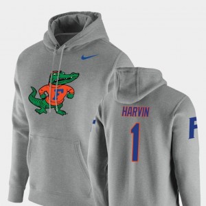 Percy Harvin UF Hoodie #1 Heathered Gray Men's Vault Logo Club Nike Pullover