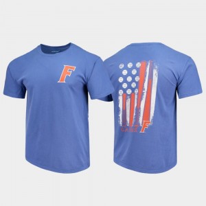 Baseball Flag Men University of Florida T-Shirt Royal Comfort Colors