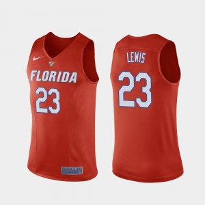 College Basketball Replica For Men's Scottie Lewis Florida Jersey Orange #23