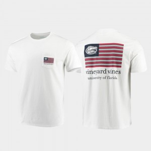 Americana Flag University of Florida T-Shirt White Mens Vineyard Vines