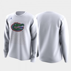 Family on Court March Madness Legend Basketball Long Sleeve UF T-Shirt Men's White