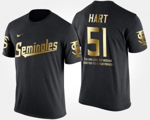 Gold Limited Short Sleeve With Message Bobby Hart Florida State T-Shirt For Men's #51 Black