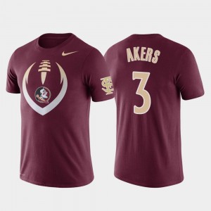 Cam Akers Florida State T-Shirt Performance Garnet #3 Men Football Icon