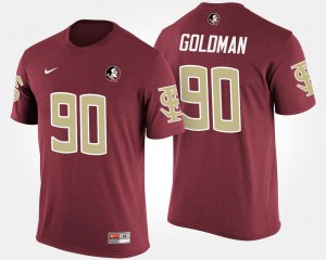 Men's #90 Eddie Goldman Seminoles T-Shirt Garnet Name and Number