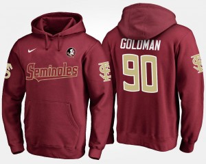 Eddie Goldman FSU Seminoles Hoodie #90 Men's Name and Number Garnet