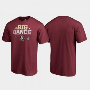 Men's Garnet March Madness 2019 NCAA Basketball Tournament Big Dance FSU T-Shirt