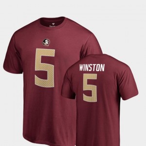 Men Name & Number Jameis Winston Florida State T-Shirt #5 Garnet College Legends