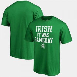 For Men's Florida State T-Shirt Kelly Green Irish It Was Gameday St. Patrick's Day