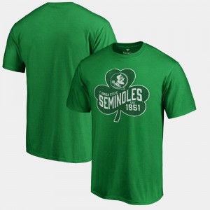FSU Seminoles T-Shirt St. Patrick's Day Kelly Green Paddy's Pride Big & Tall For Men