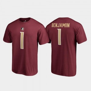 College Legends Garnet Kelvin Benjamin FSU Seminoles T-Shirt Men #1 Name & Number