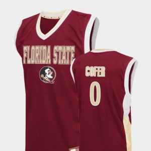 For Men's College Basketball Fadeaway Red Phil Cofer Seminoles Jersey #0