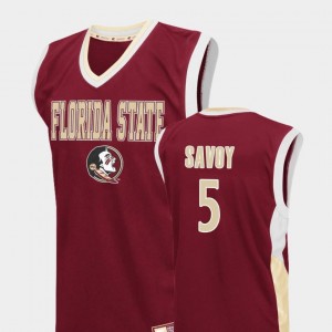 For Men #5 Red PJ Savoy Florida State Seminoles Jersey College Basketball Fadeaway