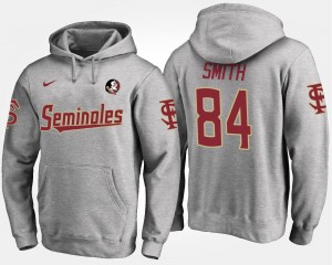 For Men Name and Number #84 Gray Rodney Smith FSU Seminoles Hoodie