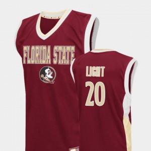 Fadeaway #20 Travis Light Florida State Seminoles Jersey College Basketball Men's Red