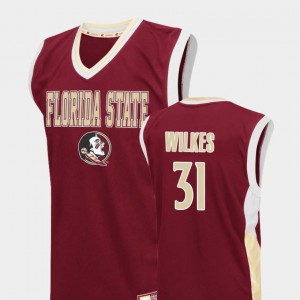 Men's Fadeaway College Basketball Wyatt Wilkes FSU Jersey #31 Red