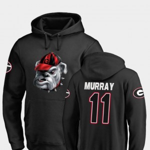 Mens Black Midnight Mascot Fanatics Branded Football Aaron Murray Georgia Bulldogs Hoodie #11