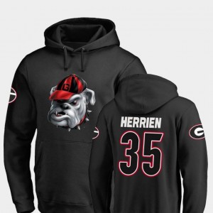 For Men #35 Fanatics Branded Football Midnight Mascot Black Brian Herrien UGA Bulldogs Hoodie