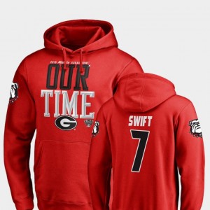 #7 Red 2019 Sugar Bowl Bound D'Andre Swift UGA Bulldogs Hoodie For Men Fanatics Branded Counter