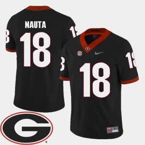 Isaac Nauta Georgia Jersey #18 Black 2018 SEC Patch For Men's College Football