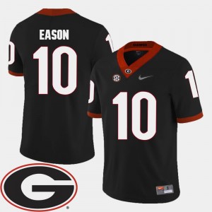 Black Jacob Eason University of Georgia Jersey College Football 2018 SEC Patch #10 For Men