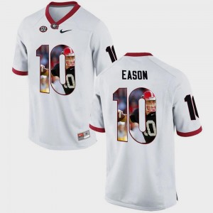 Jacob Eason UGA Bulldogs Jersey Pictorial Fashion White #10 For Men's