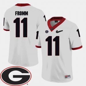 College Football #11 White For Men 2018 SEC Patch Jake Fromm Georgia Bulldogs Jersey