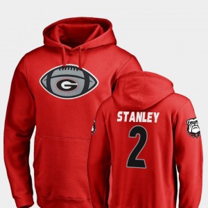 For Men Game Ball #2 Red Jayson Stanley UGA Bulldogs Hoodie Fanatics Branded Football