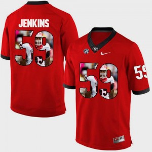 Pictorial Fashion Red For Men Jordan Jenkins Georgia Bulldogs Jersey #59