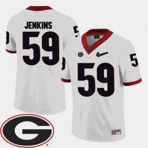 2018 SEC Patch For Men #59 College Football White Jordan Jenkins Georgia Jersey