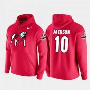 Red College Football Pullover Mens Kearis Jackson UGA Hoodie Vault Logo Club #10