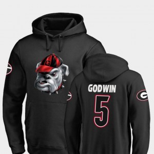 Fanatics Branded Football For Men Midnight Mascot #5 Black Terry Godwin Georgia Hoodie
