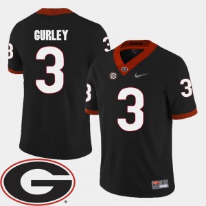 For Men Todd Gurley Georgia Jersey College Football 2018 SEC Patch Black #3