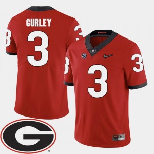 Todd Gurley Georgia Bulldogs Jersey Men Red 2018 SEC Patch #3 College Football