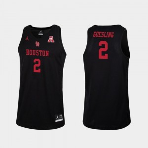 #2 Replica Jordan Brand College Basketball Mens Landon Goesling Houston Jersey Black