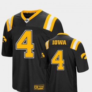 Colosseum Authentic For Men Hawkeyes Jersey Foos-Ball Football #4 Black