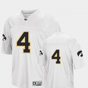 Iowa Hawkeyes Jersey Men #4 Colosseum Authentic White College Football