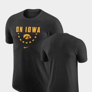 University of Iowa T-Shirt Black Nike Mens Basketball Team