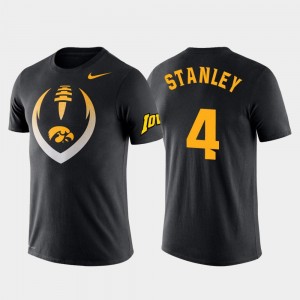 Performance Nate Stanley Iowa T-Shirt Football Icon Black #4 Men