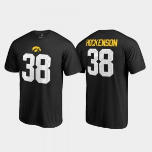 College Legends Fanatics Branded Name & Number Mens T.J. Hockenson University of Iowa T-Shirt Black #38