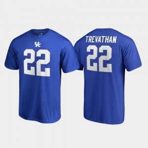 College Legends Royal Name & Number Danny Trevathan University of Kentucky T-Shirt #22 For Men's