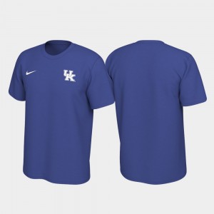 Royal Left Chest Logo Legend Kentucky Wildcats T-Shirt For Men
