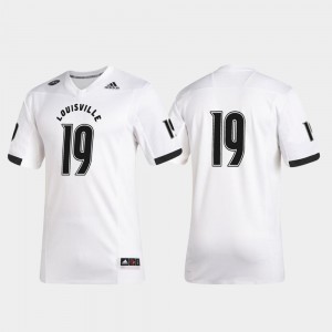 White #19 Premier Football Men's Louisville Jersey 2019 Special Game