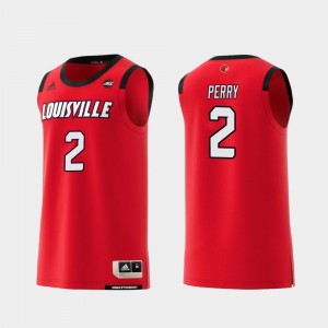 #2 Darius Perry Louisville Jersey Mens College Basketball Replica Red