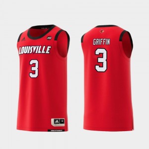 Replica Men Red Jo Griffin Cardinals Jersey College Basketball #3