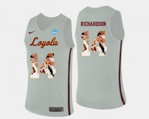 #14 Basketball White Pictorial Fashion Ben Richardson Loyola Jersey For Men's