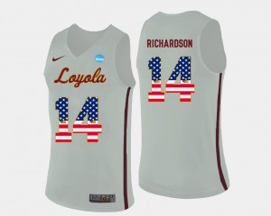 US Flag Fashion White Ben Richardson Ramblers Jersey For Men Basketball #14